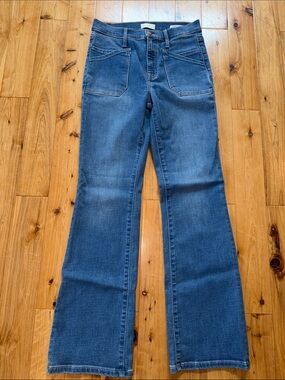 eunina Dark Blue High-Rise bootcut Jeans